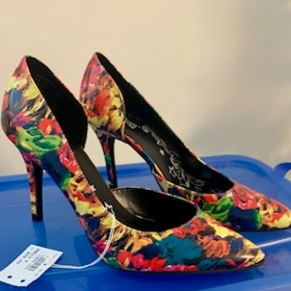 Brash Red and Yellow Heels
